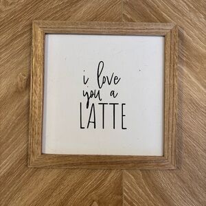 I love you a Latte wall frame